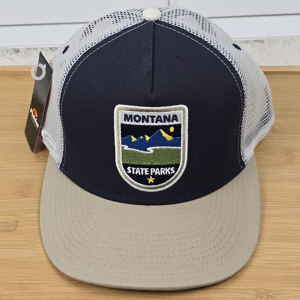 Montana State Parks Navy and Beige Cap